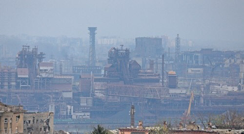 우크라이나 마리우폴 아조우스탈 제철소 전경. <로이터=연합뉴스 자료사진>